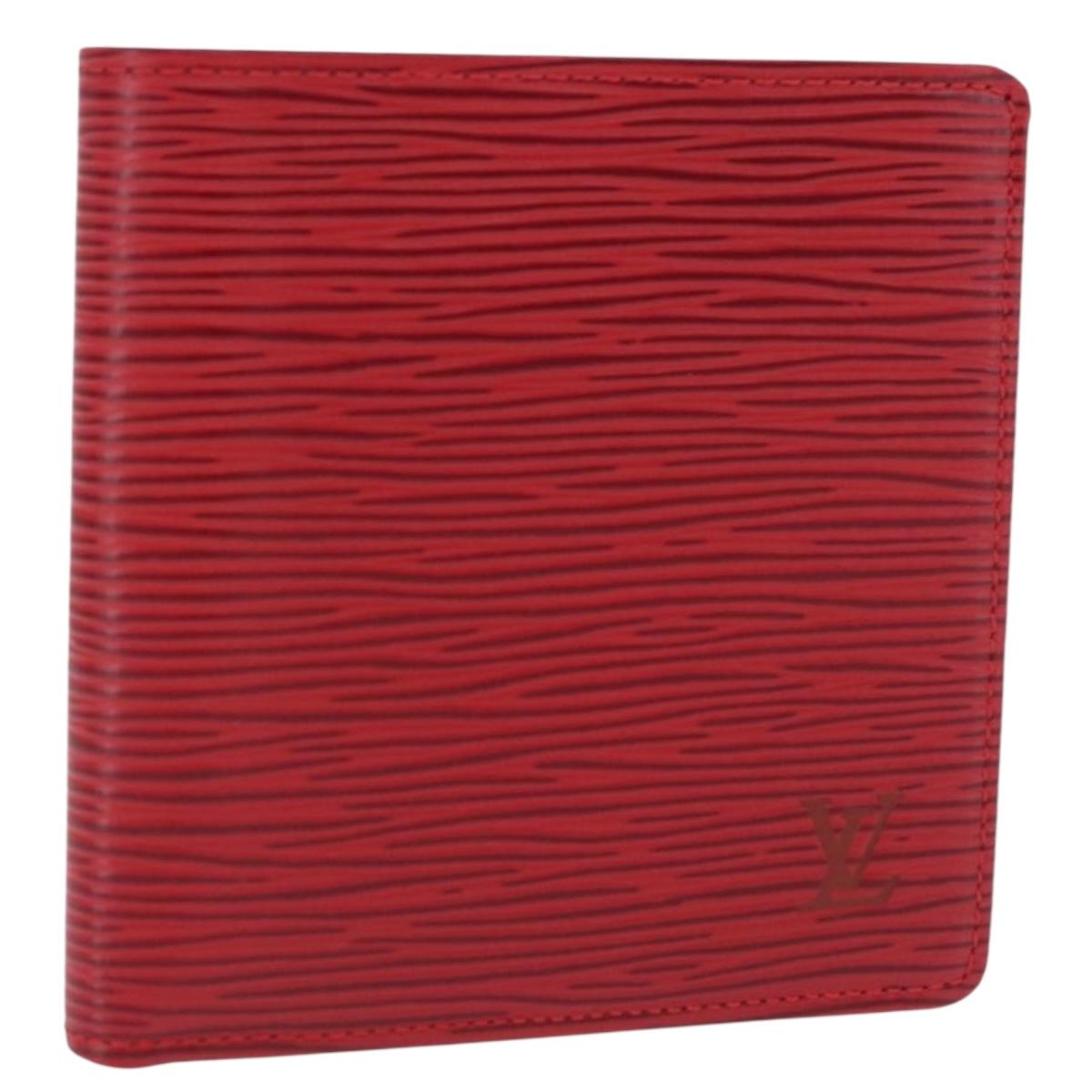 LOUIS VUITTON Epi Portefeuille Marco Bifold Wallet Red M63547 LV Auth 213275A