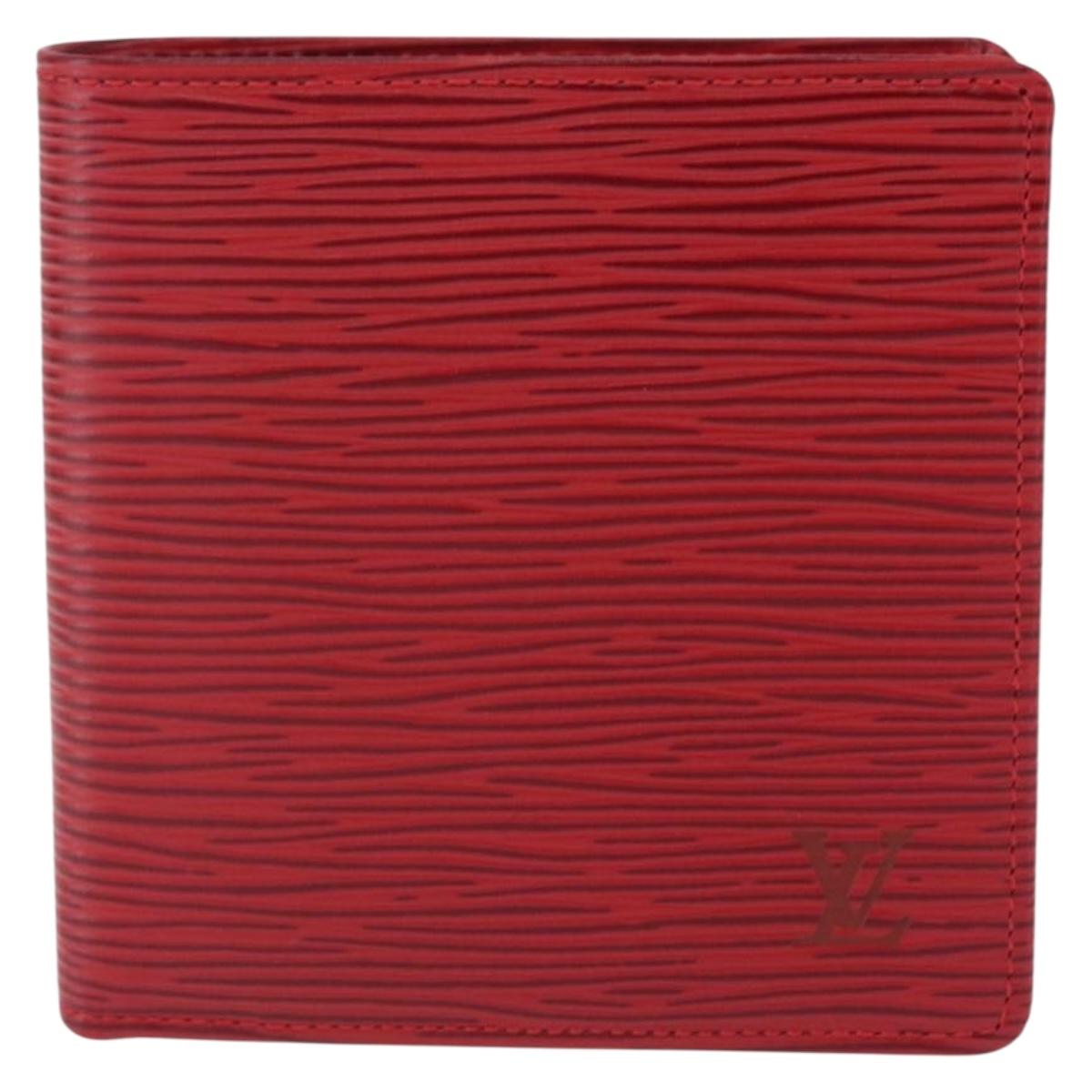LOUIS VUITTON Epi Portefeuille Marco Bifold Wallet Red M63547 LV Auth 213275A