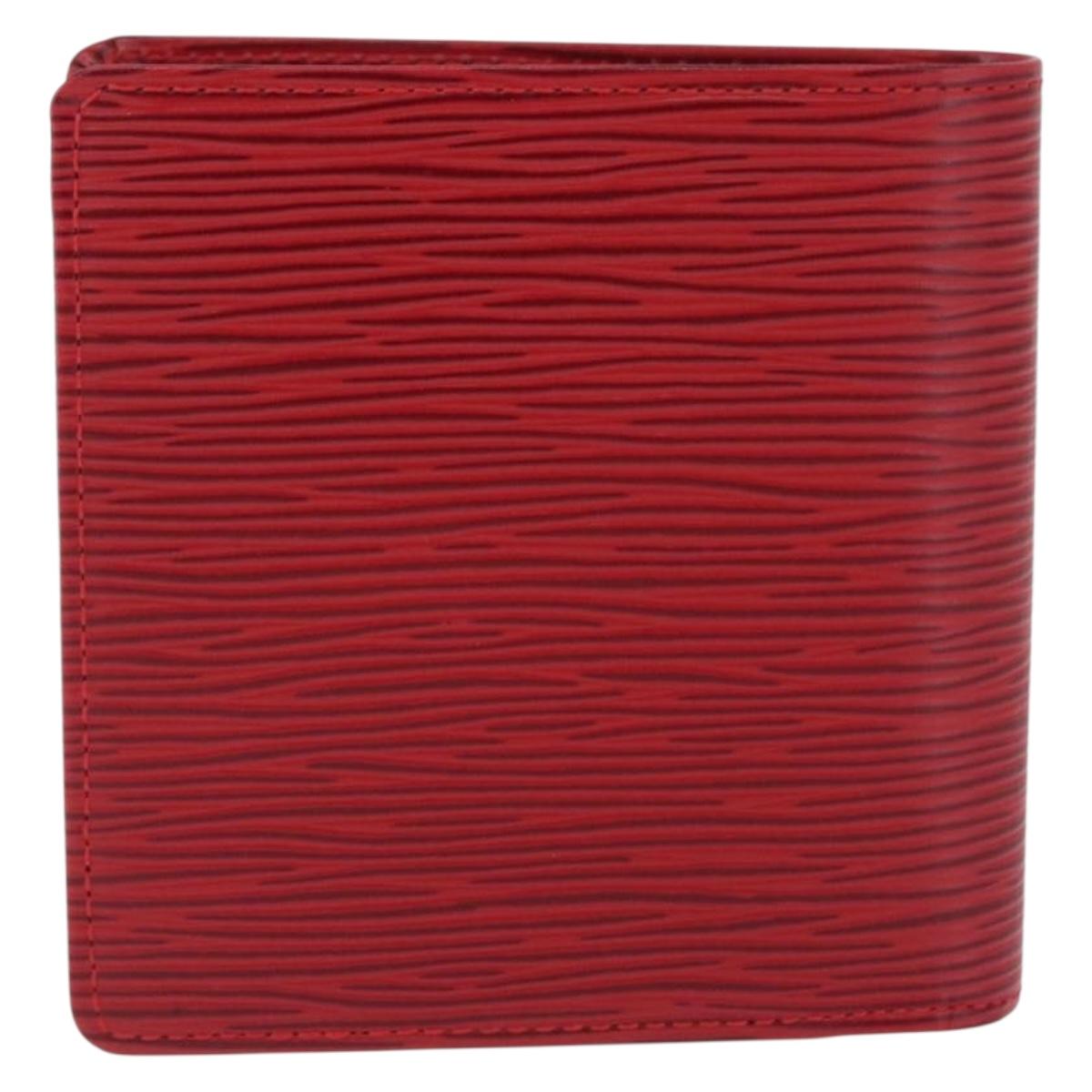 LOUIS VUITTON Epi Portefeuille Marco Bifold Wallet Red M63547 LV Auth 213275A