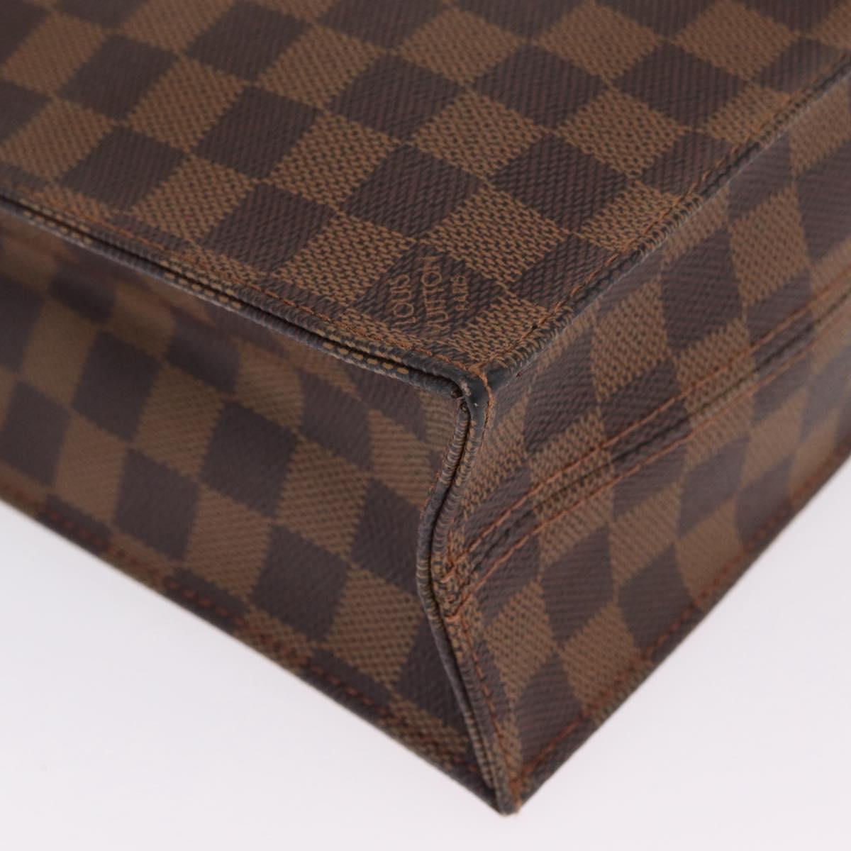 LOUIS VUITTON Damier Ebene Sac Plat Hand Bag N51140 LV Auth 213276V