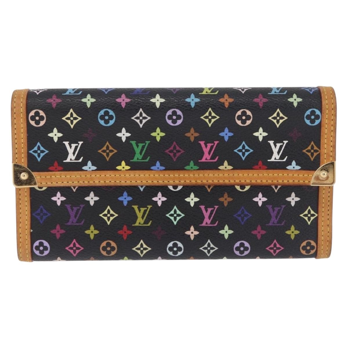 LOUIS VUITTON Multicolor Portefeuille International Wallet M92658 LV Auth 213280
