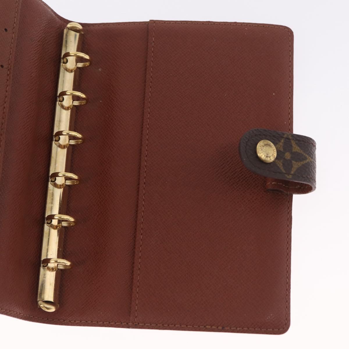 LOUIS VUITTON Monogram Agenda PM Day Planner Cover R20005 LV Auth 213281