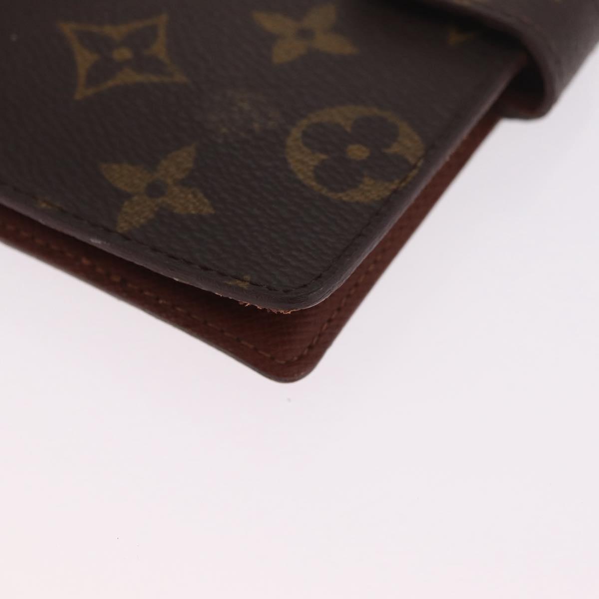 LOUIS VUITTON Monogram Agenda PM Day Planner Cover R20005 LV Auth 213281