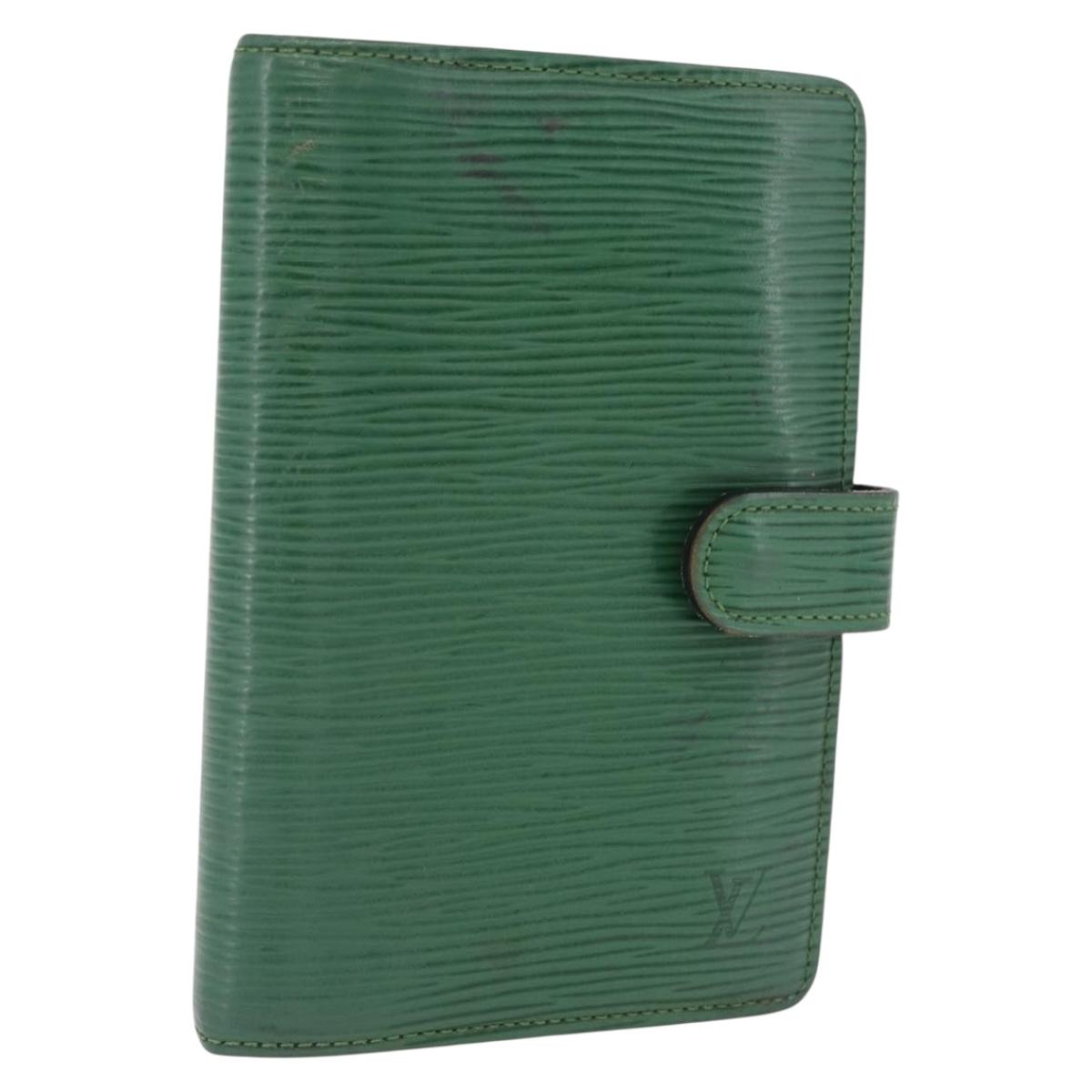 LOUIS VUITTON Epi Agenda PM Day Planner Cover Green R20054 LV Auth 213282