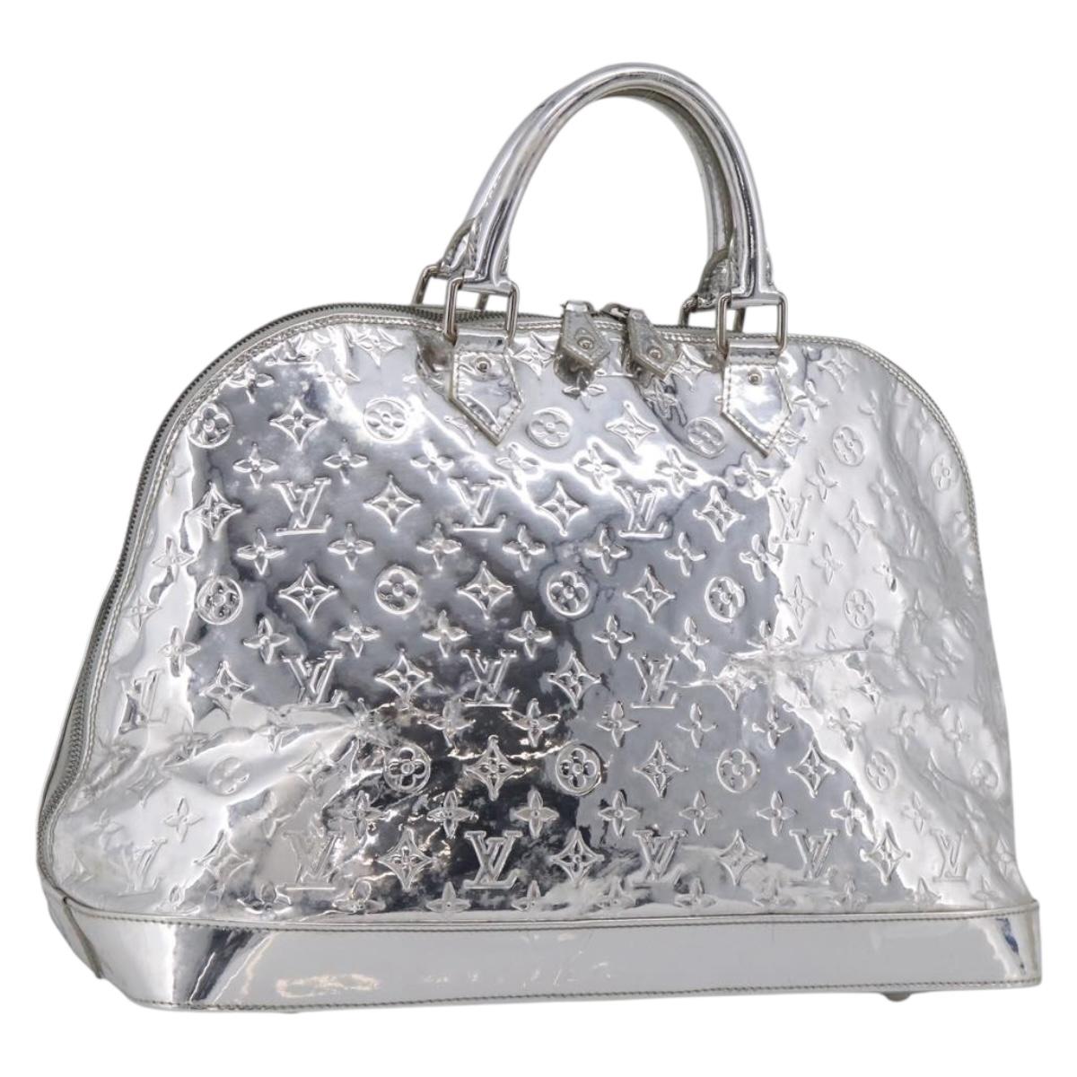 LOUIS VUITTON Monogram Miroir Alma GM Bag Silver Argent M95273 LV Auth 213286A