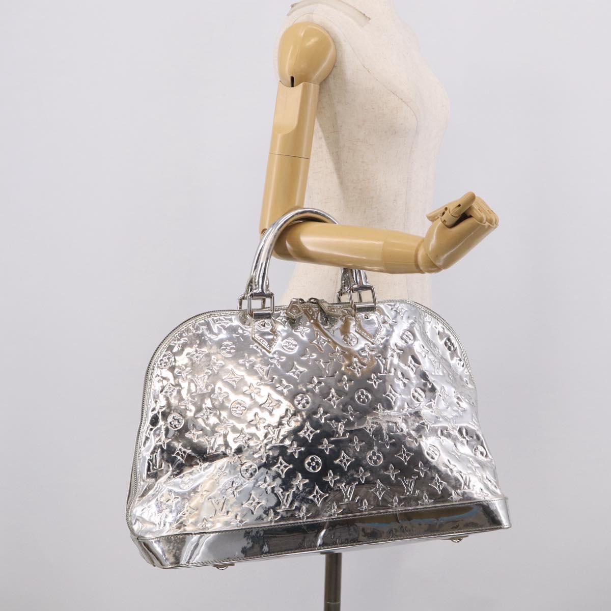 LOUIS VUITTON Monogram Miroir Alma GM Bag Silver Argent M95273 LV Auth 213286A