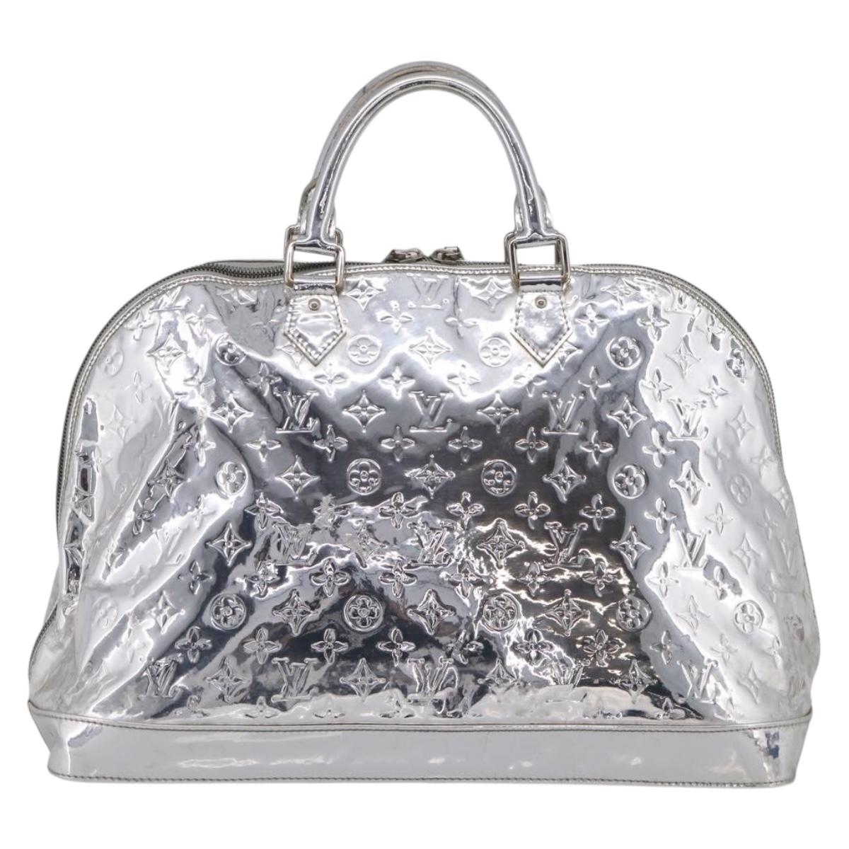 LOUIS VUITTON Monogram Miroir Alma GM Bag Silver Argent M95273 LV Auth 213286A