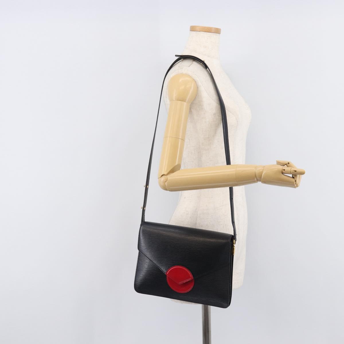 LOUIS VUITTON Epi Osh Shoulder Bag Black Red M52444 LV Auth 213296A