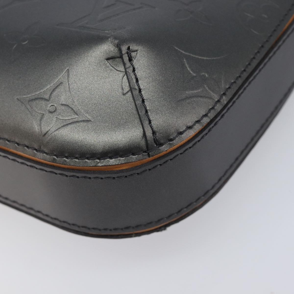 LOUIS VUITTON Monogram Mat Fowler Hand Bag Navy M55145 LV Auth 213302V