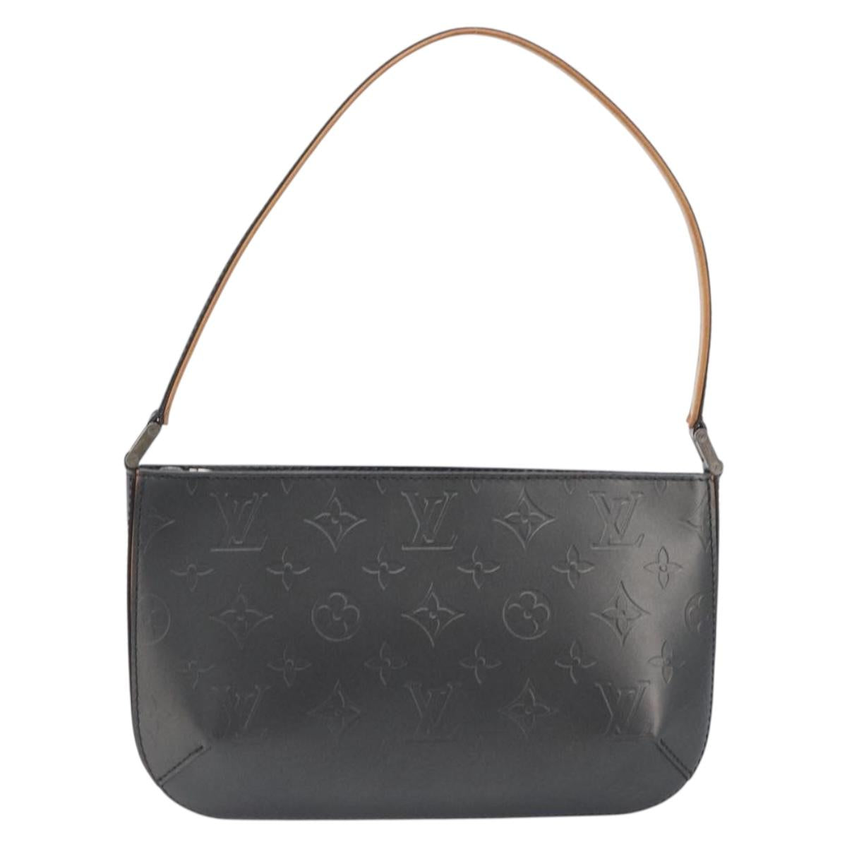 LOUIS VUITTON Monogram Mat Fowler Hand Bag Navy M55145 LV Auth 213302V