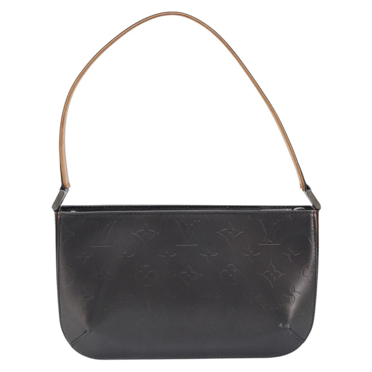 LOUIS VUITTON Monogram Mat Fowler Hand Bag Navy M55145 LV Auth 213302V