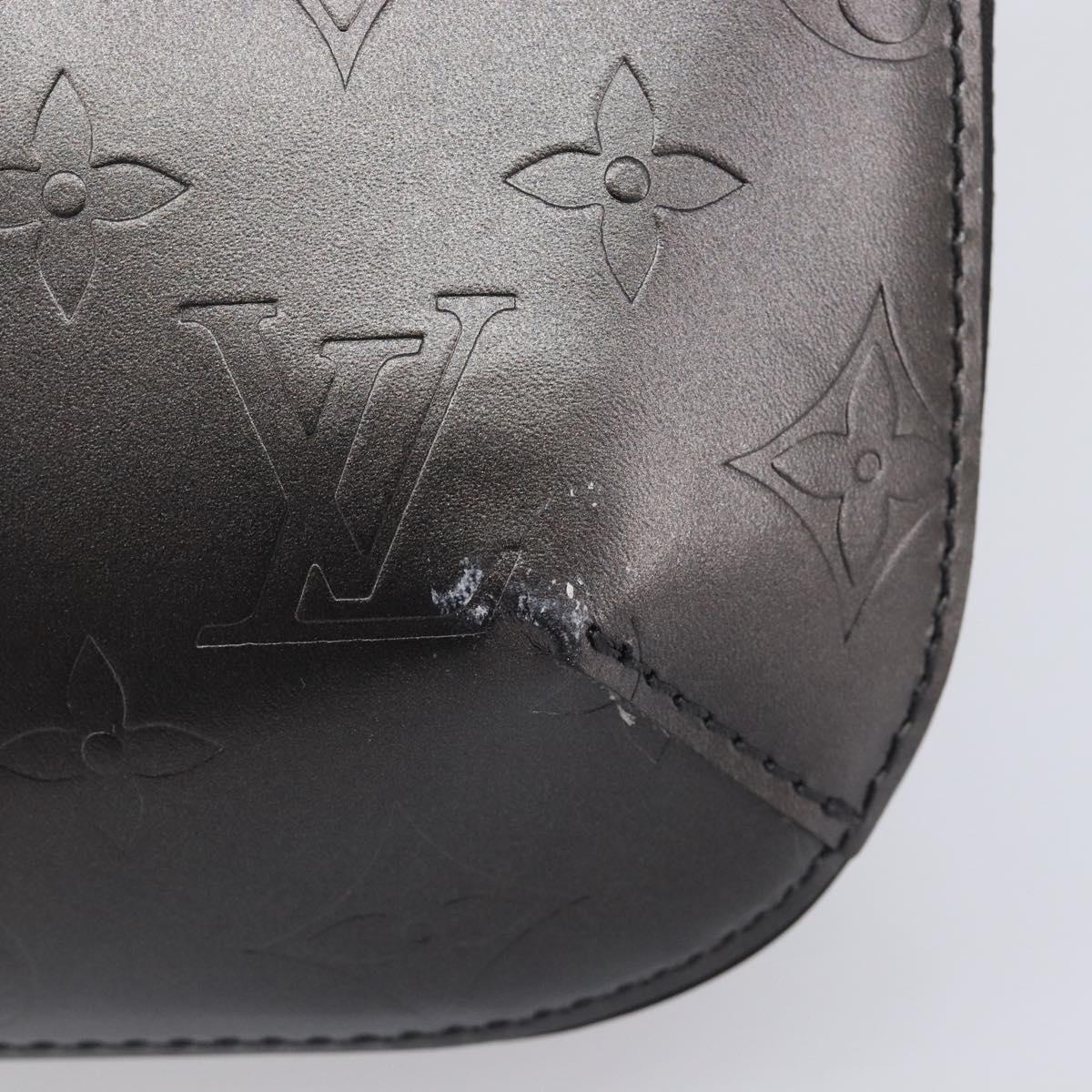LOUIS VUITTON Monogram Mat Fowler Hand Bag Navy M55145 LV Auth 213302V