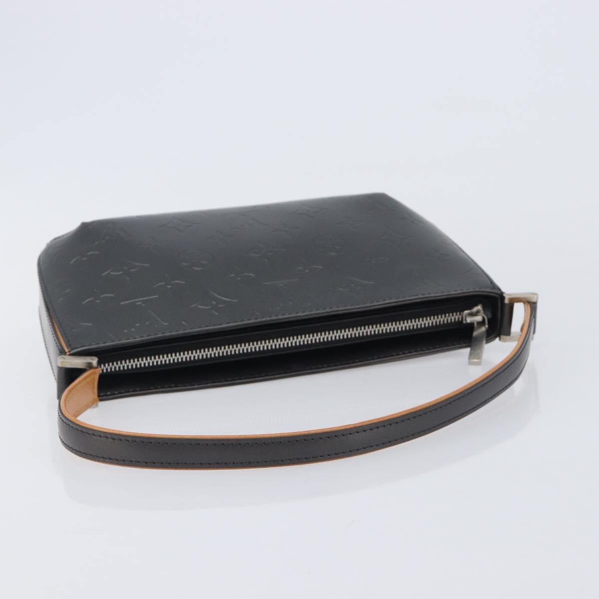 LOUIS VUITTON Monogram Mat Fowler Hand Bag Navy M55145 LV Auth 213302V