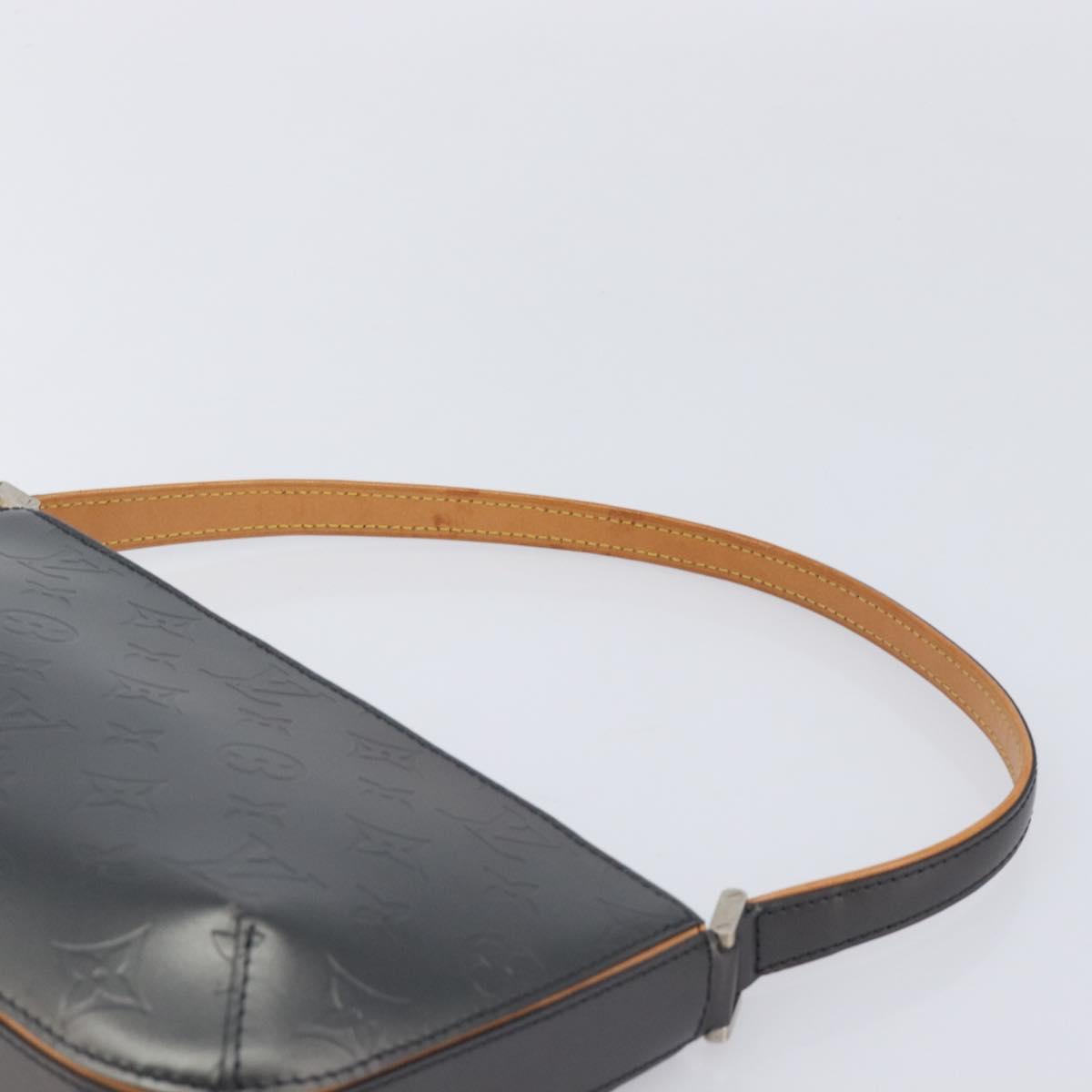 LOUIS VUITTON Monogram Mat Fowler Hand Bag Navy M55145 LV Auth 213302V