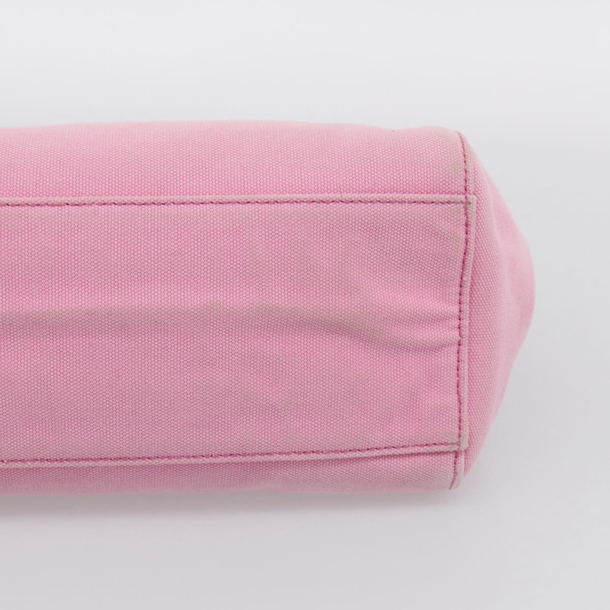 Miu Miu Hand Bag Canvas Pink Gold Auth 213308A