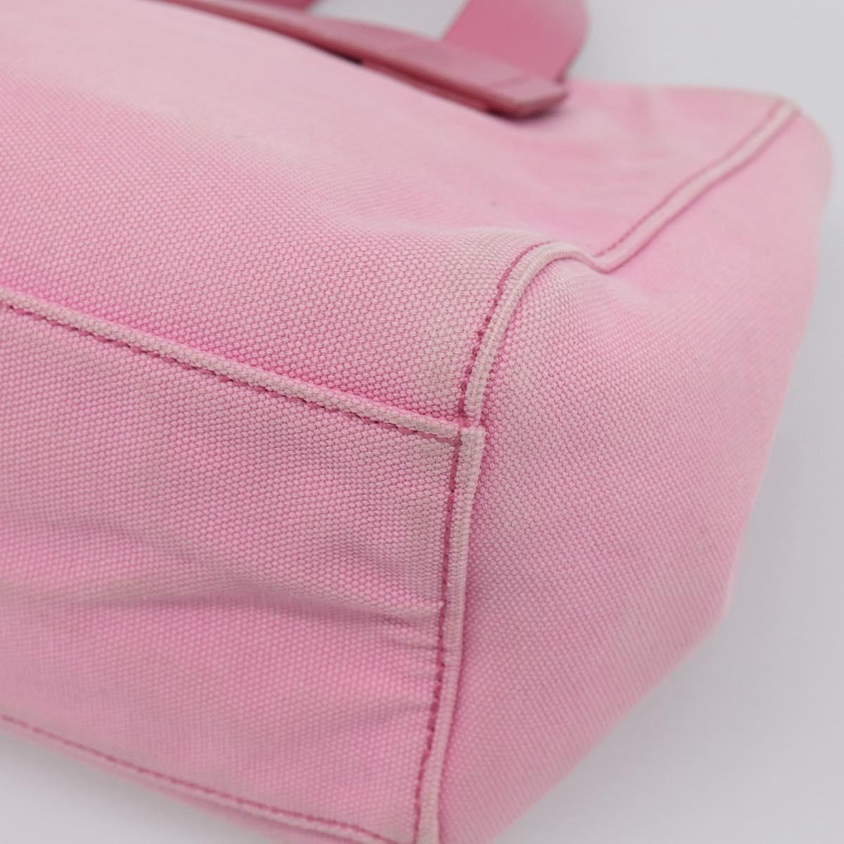 Miu Miu Hand Bag Canvas Pink Gold Auth 213308A