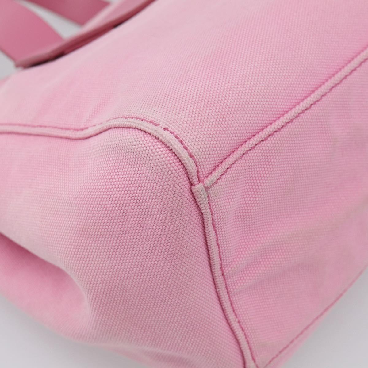 Miu Miu Hand Bag Canvas Pink Gold Auth 213308A