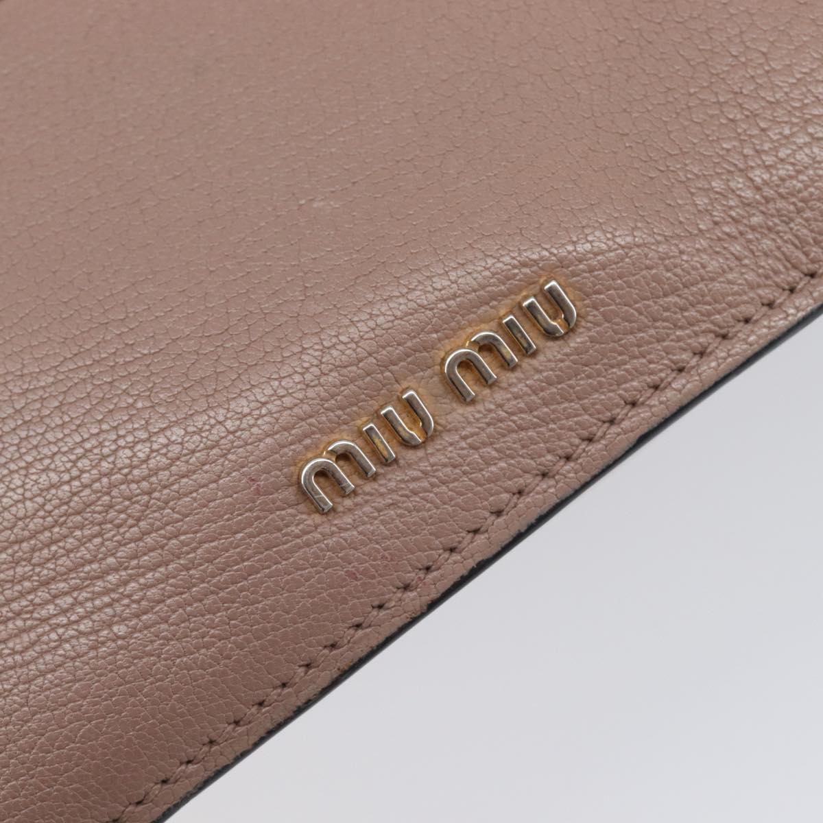 Miu Miu Madras Shoulder Bag Leather Purple Gray Auth 213312