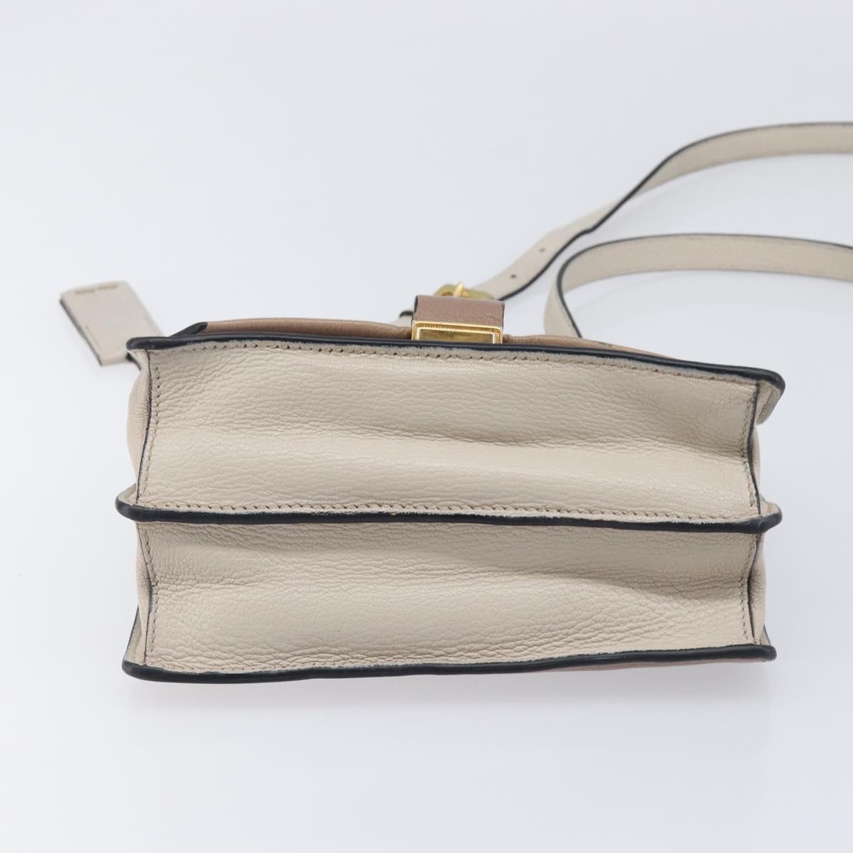 Miu Miu Madras Shoulder Bag Leather Purple Gray Auth 213312