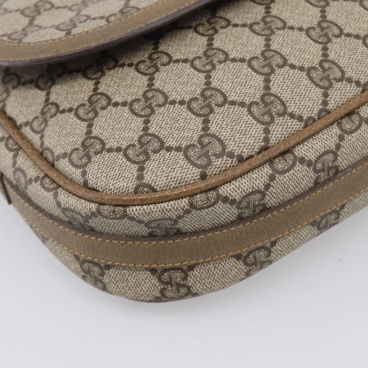 GUCCI GG Supreme Shoulder Bag PVC Beige Gold 001 115 4425 Auth 213320