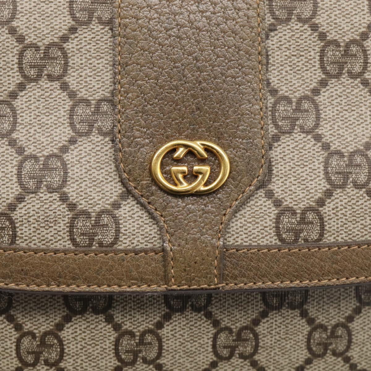 GUCCI GG Supreme Shoulder Bag PVC Beige Gold 001 115 4425 Auth 213320