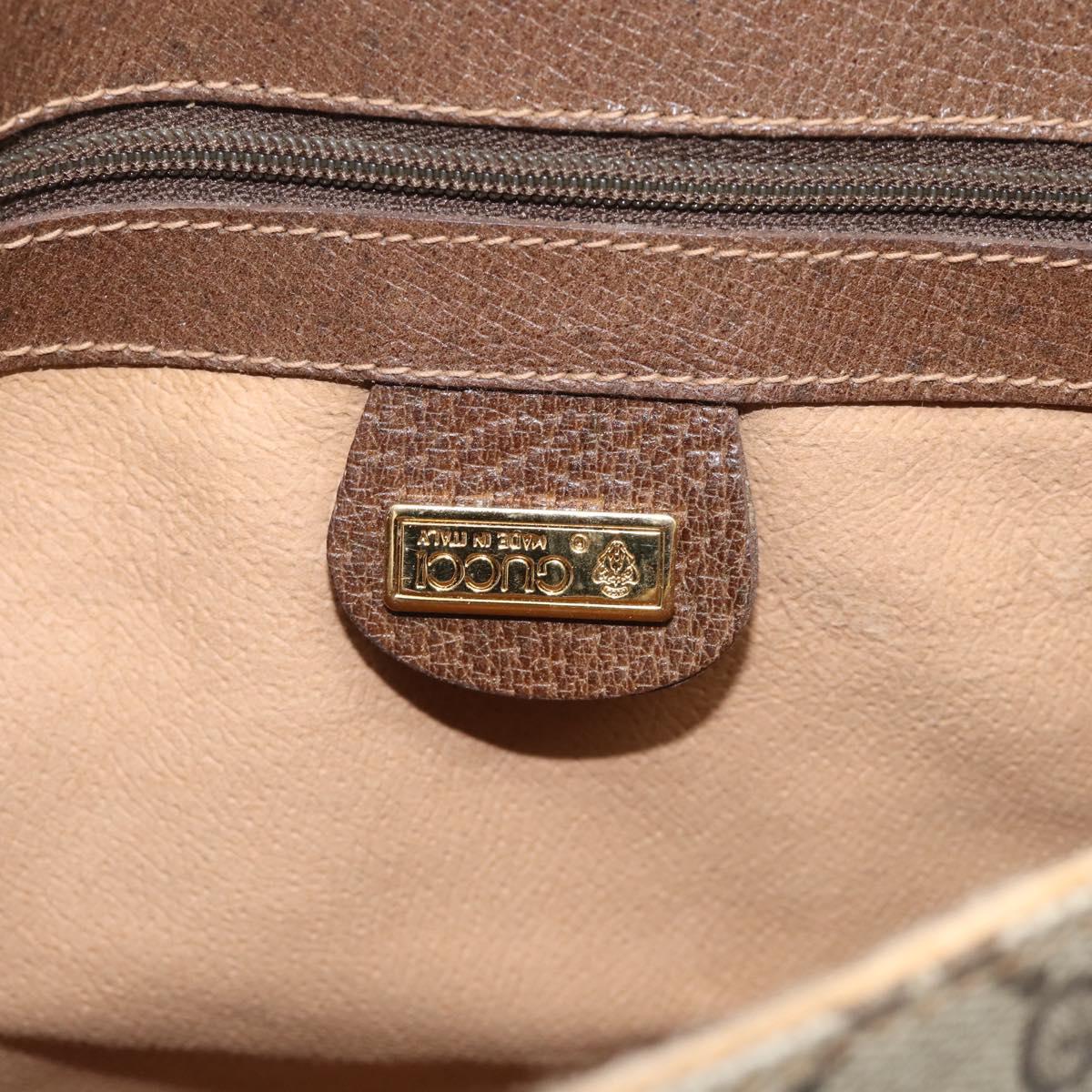 GUCCI GG Supreme Shoulder Bag PVC Beige Gold 001 115 4425 Auth 213320
