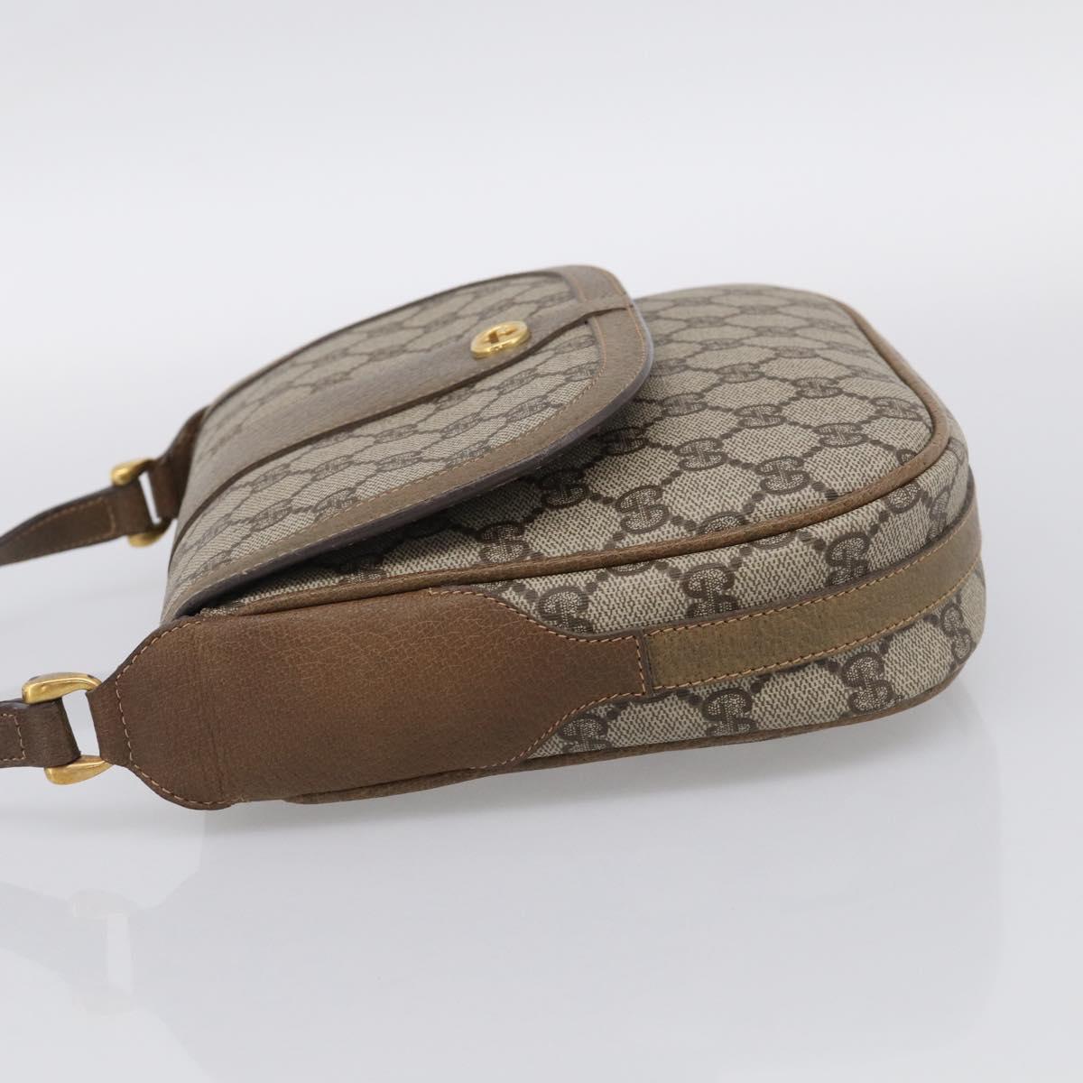 GUCCI GG Supreme Shoulder Bag PVC Beige Gold 001 115 4425 Auth 213320