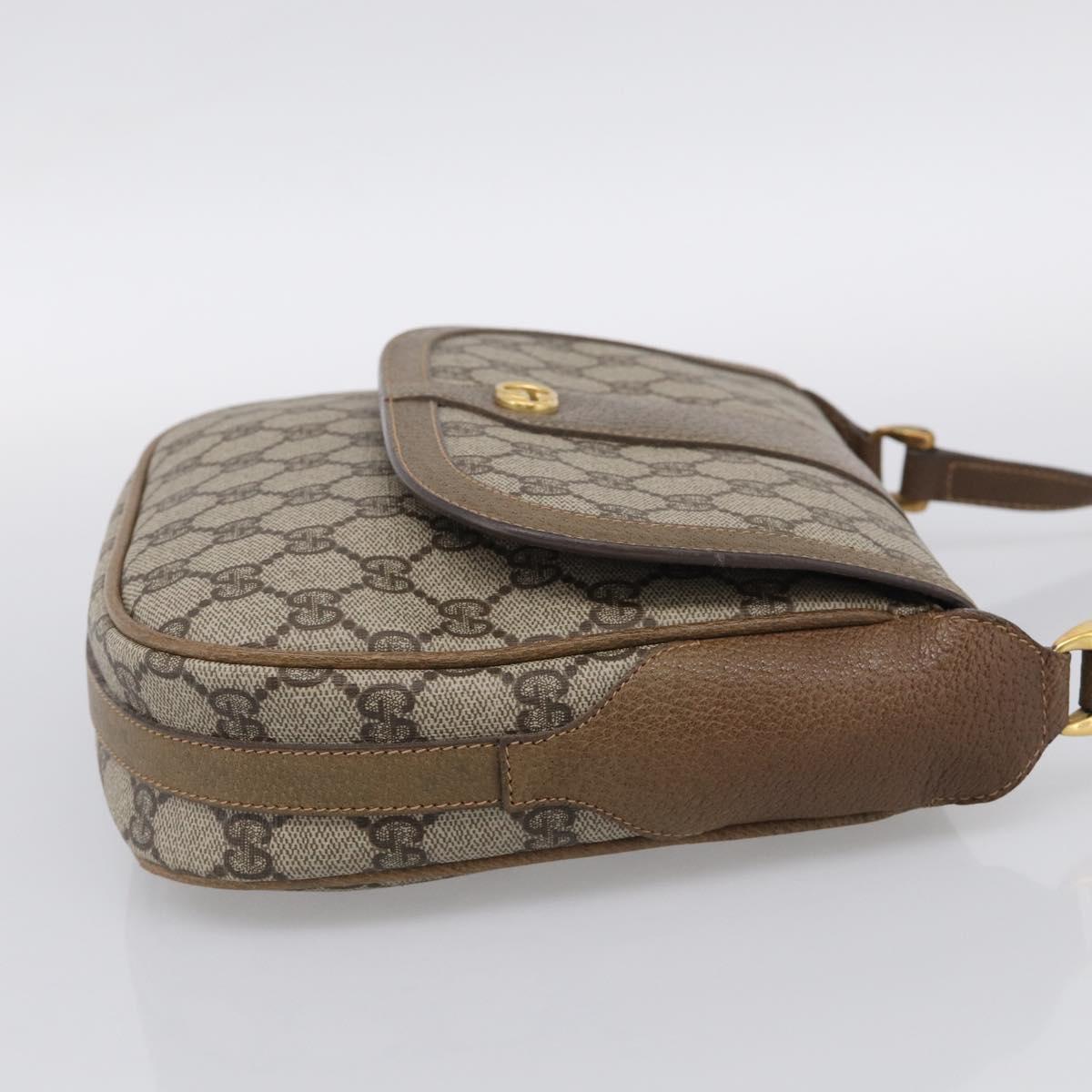 GUCCI GG Supreme Shoulder Bag PVC Beige Gold 001 115 4425 Auth 213320