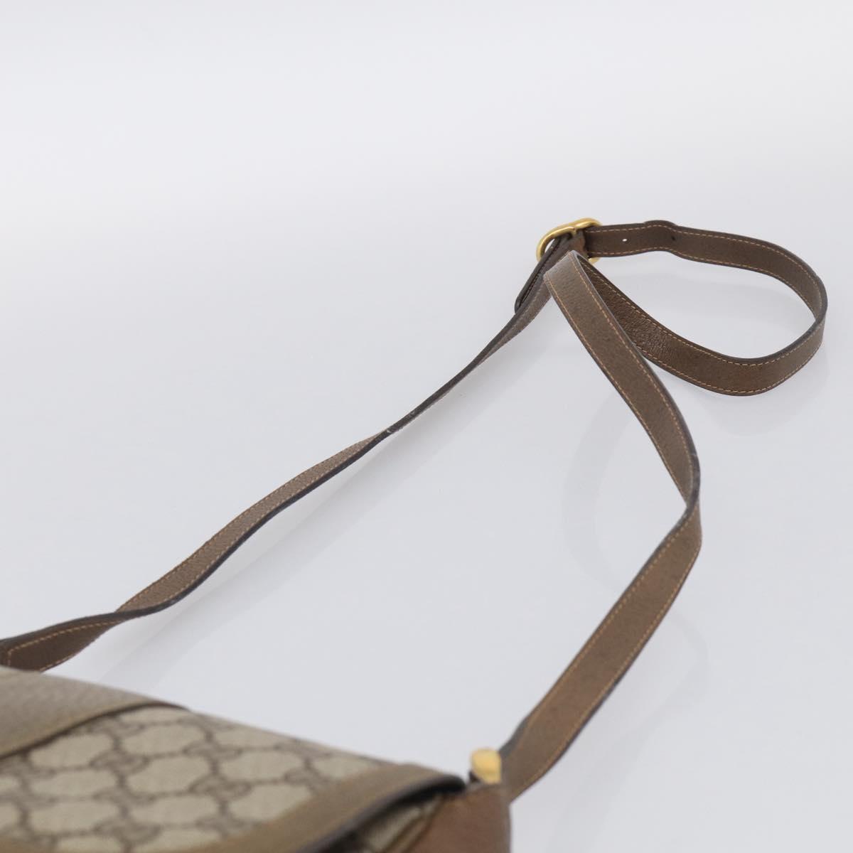 GUCCI GG Supreme Shoulder Bag PVC Beige Gold 001 115 4425 Auth 213320