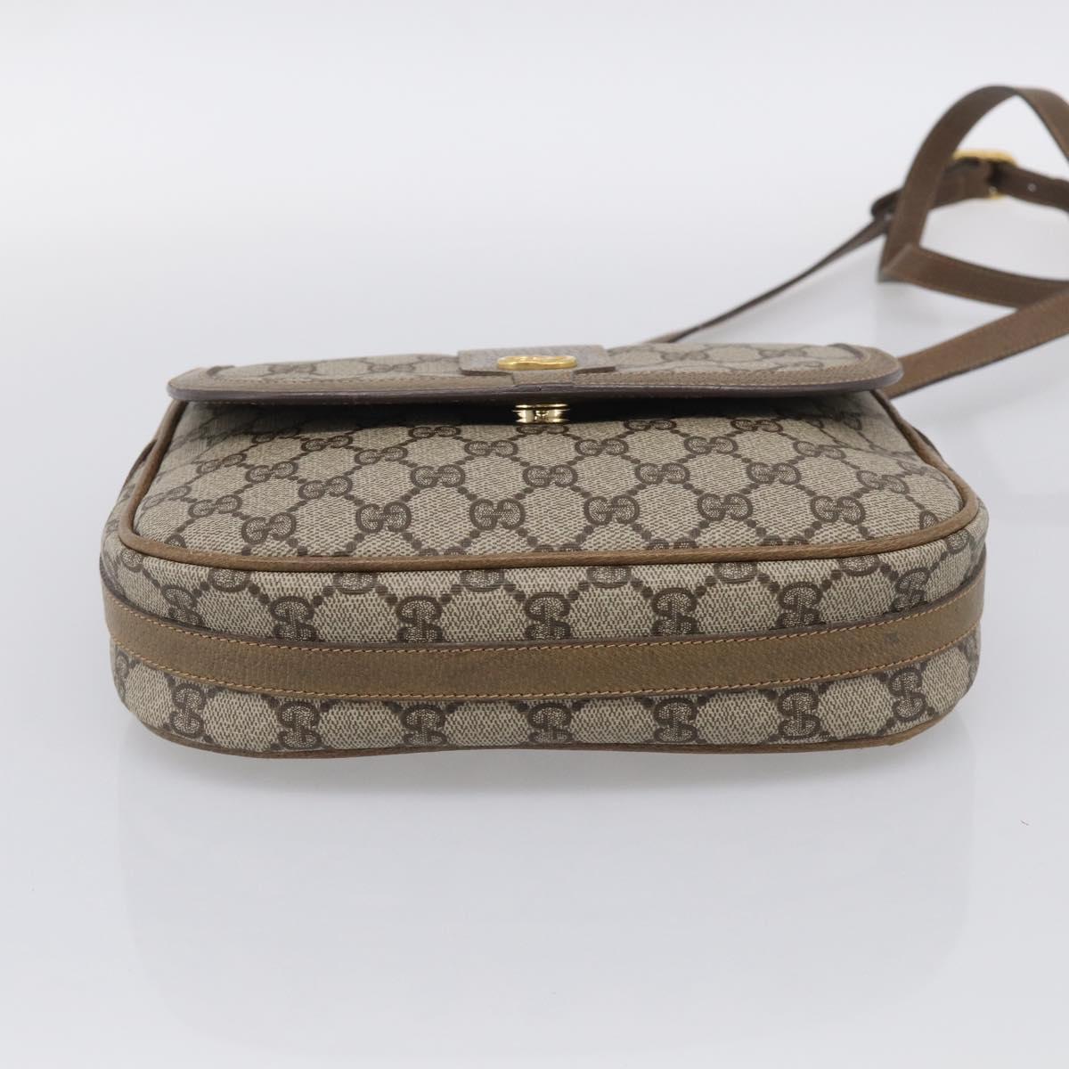 GUCCI GG Supreme Shoulder Bag PVC Beige Gold 001 115 4425 Auth 213320