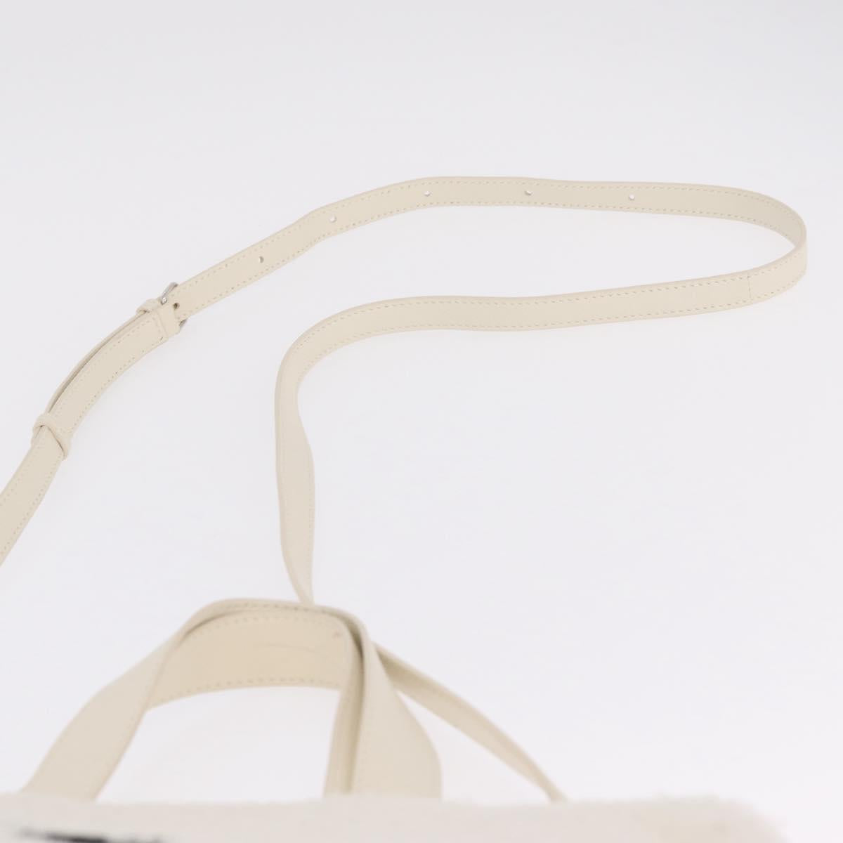 Balenciaga Hand Bag Shearing White Silver 532873 Auth 213324M