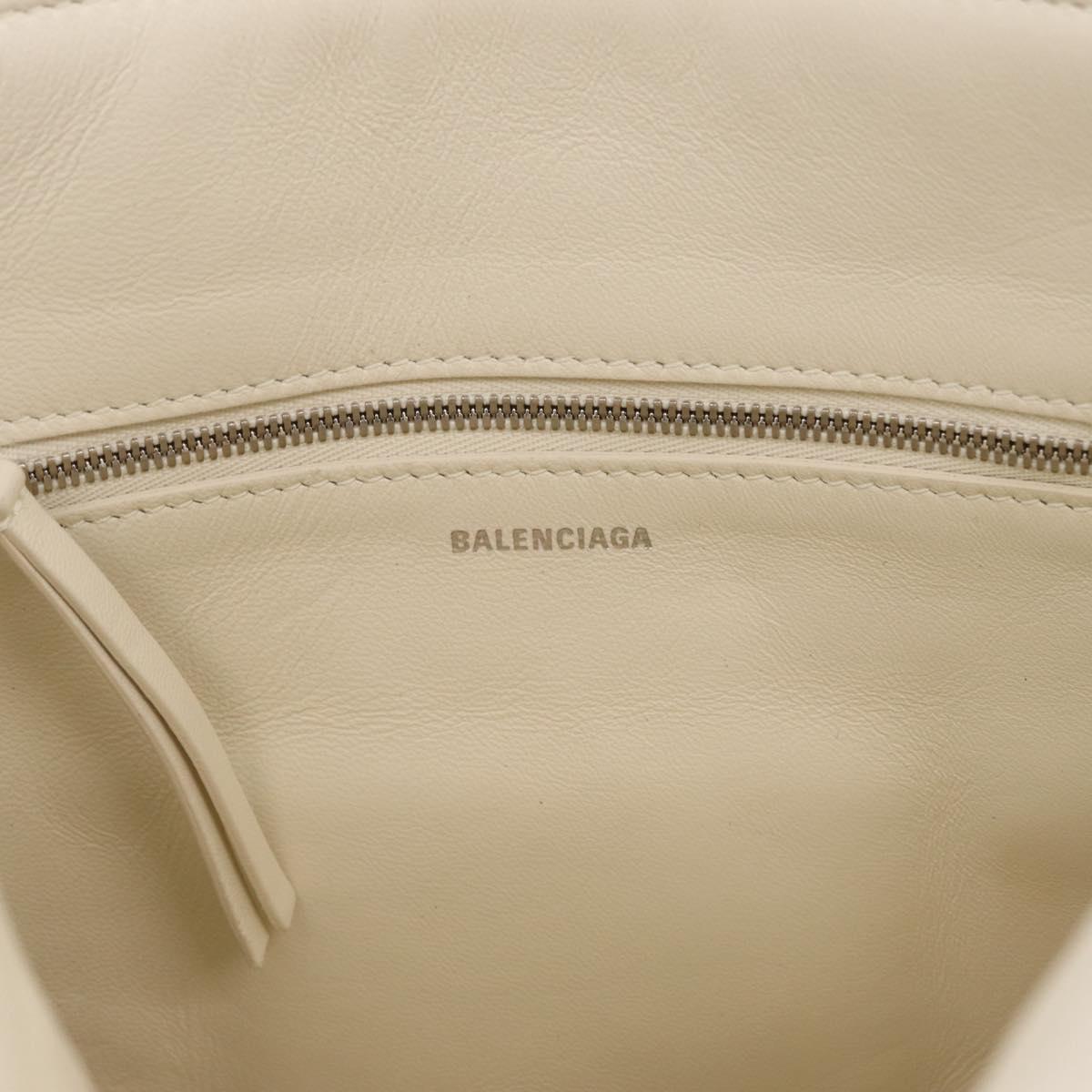 Balenciaga Hand Bag Shearing White Silver 532873 Auth 213324M