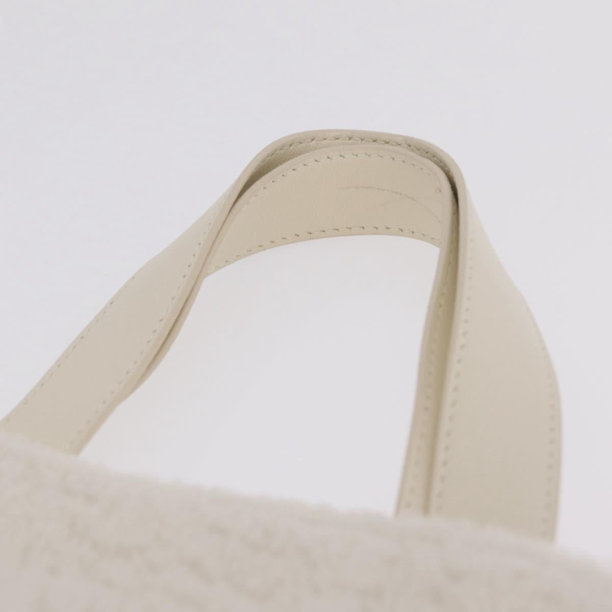 Balenciaga Hand Bag Shearing White Silver 532873 Auth 213324M