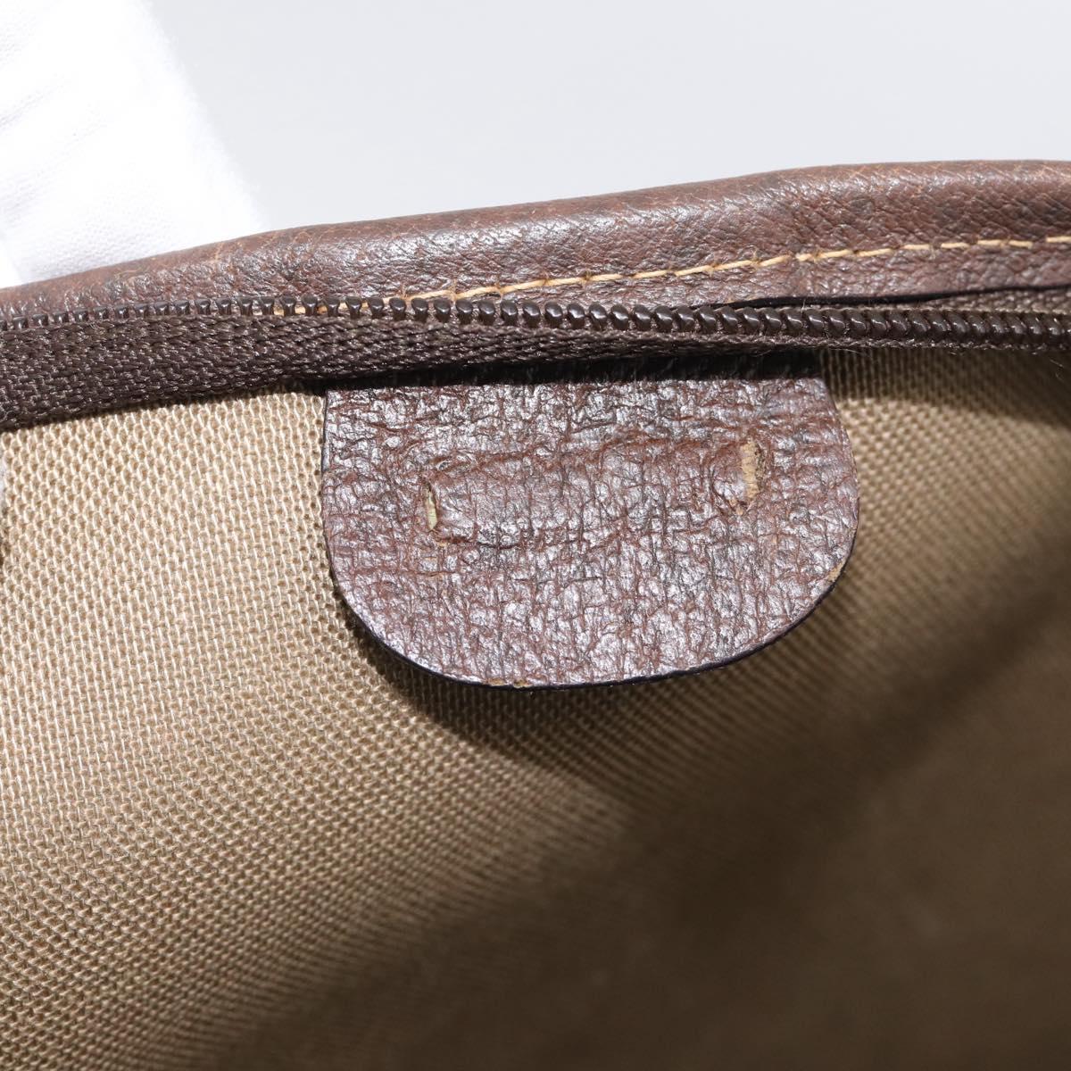GUCCI Web Sherry Line GG Supreme Bag PVC Beige Gold 002 983 0163 Auth 213333A
