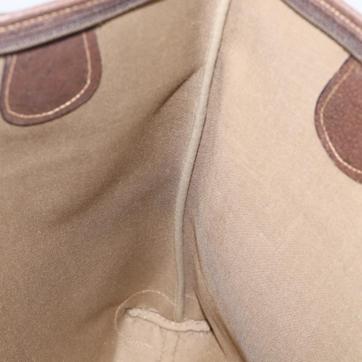 GUCCI Web Sherry Line GG Supreme Bag PVC Beige Gold 002 983 0163 Auth 213333A