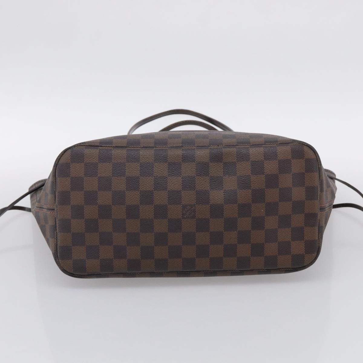 LOUIS VUITTON Damier Ebene Neverfull MM Tote Bag N51105 LV Auth 213337
