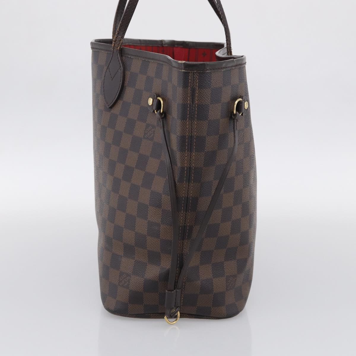 LOUIS VUITTON Damier Ebene Neverfull MM Tote Bag N51105 LV Auth 213337