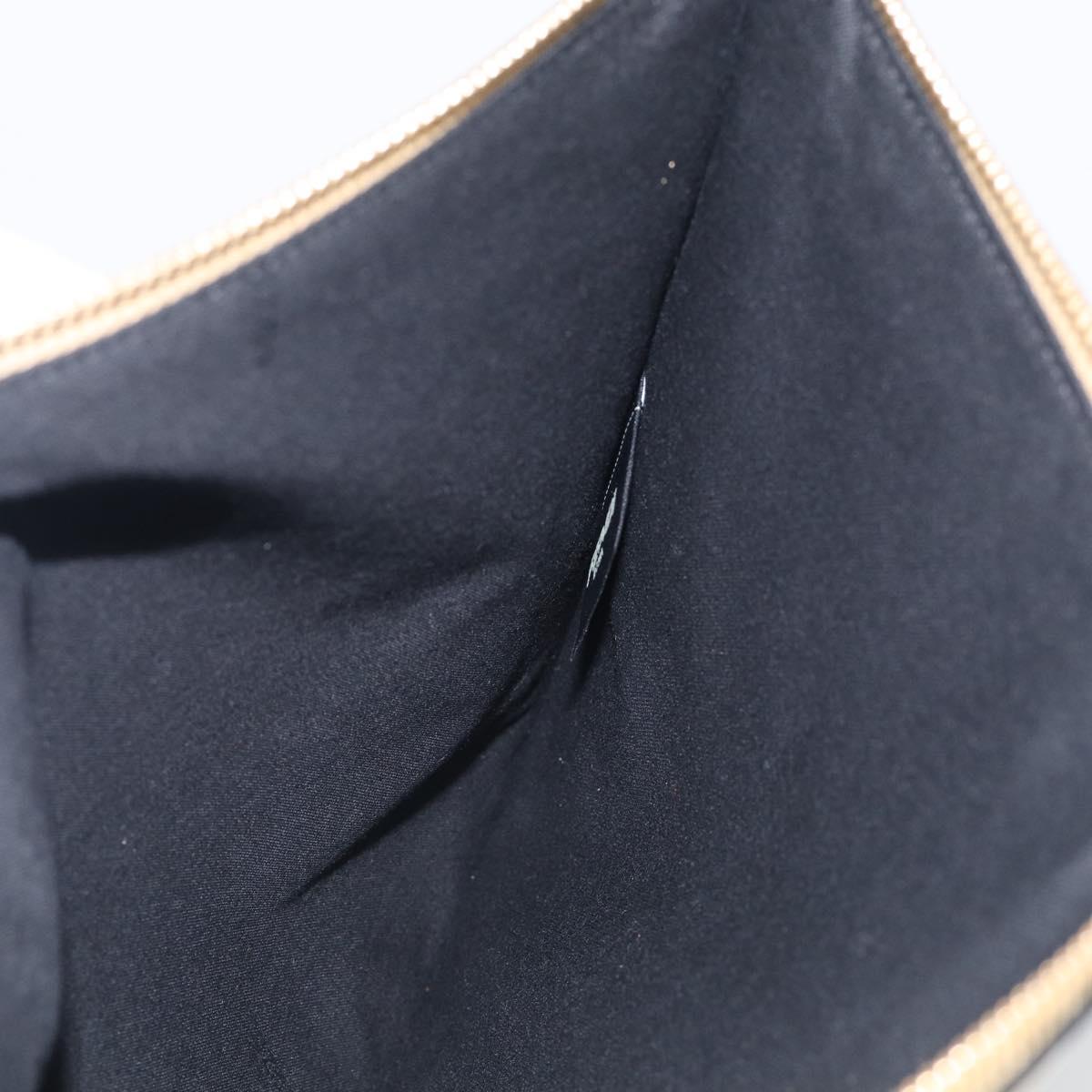 FENDI Clutch Bag Leather Gold 8N0178 Auth 213343V