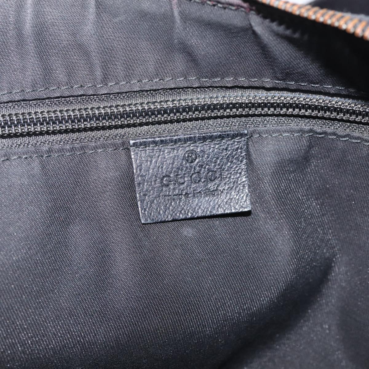 GUCCI GG Canvas Shoulder Bag Black Silver 181092 Auth 213346