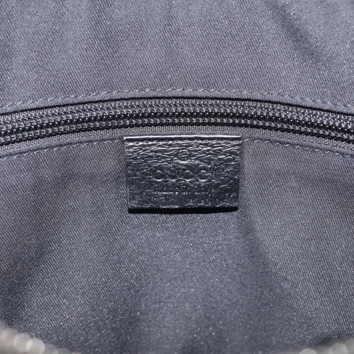 GUCCI GG Canvas Shoulder Bag Black Silver 92551 Auth 213347A