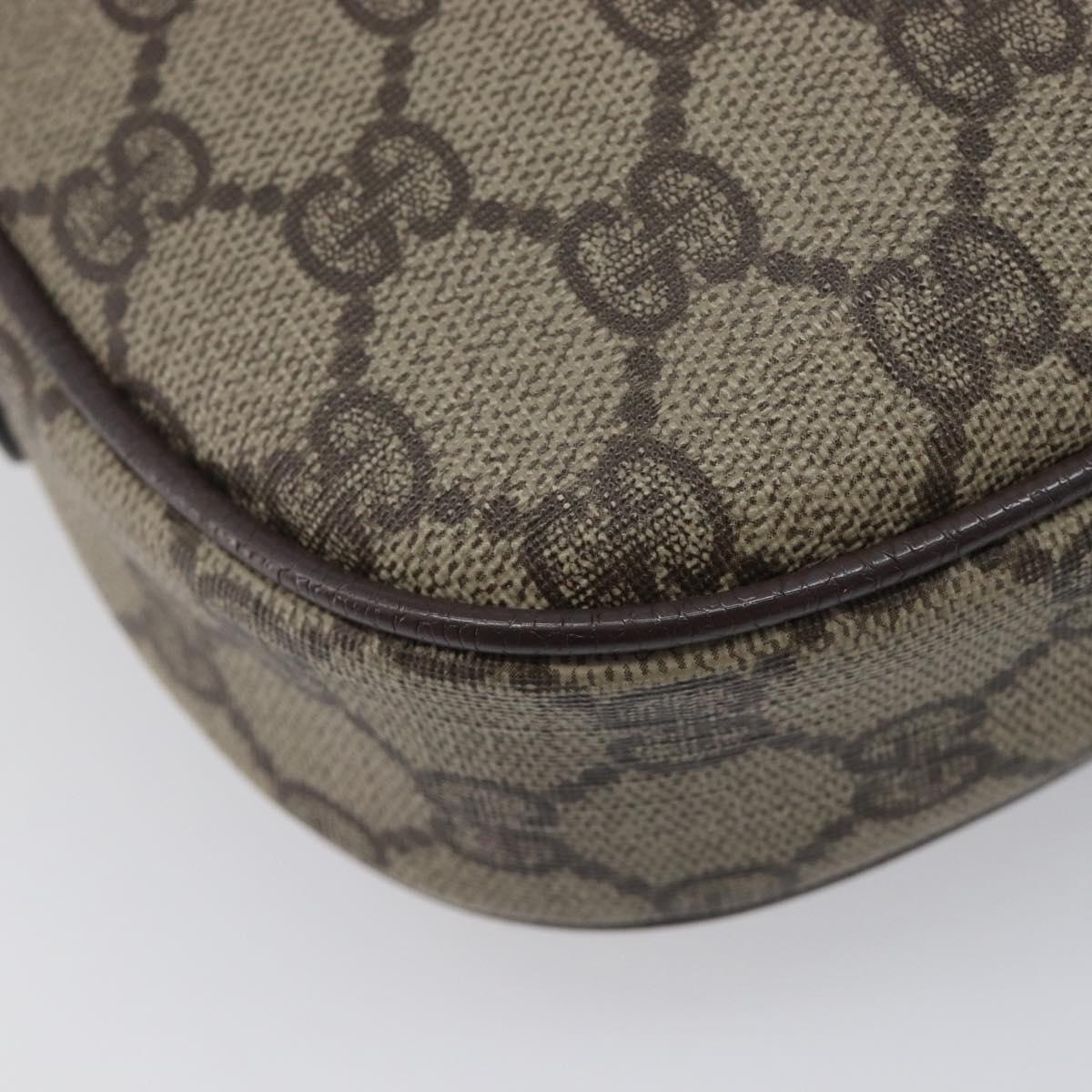 GUCCI GG Supreme Web Sherry Line Bag PVC Beige Gold 007 58 6112 Auth 213351