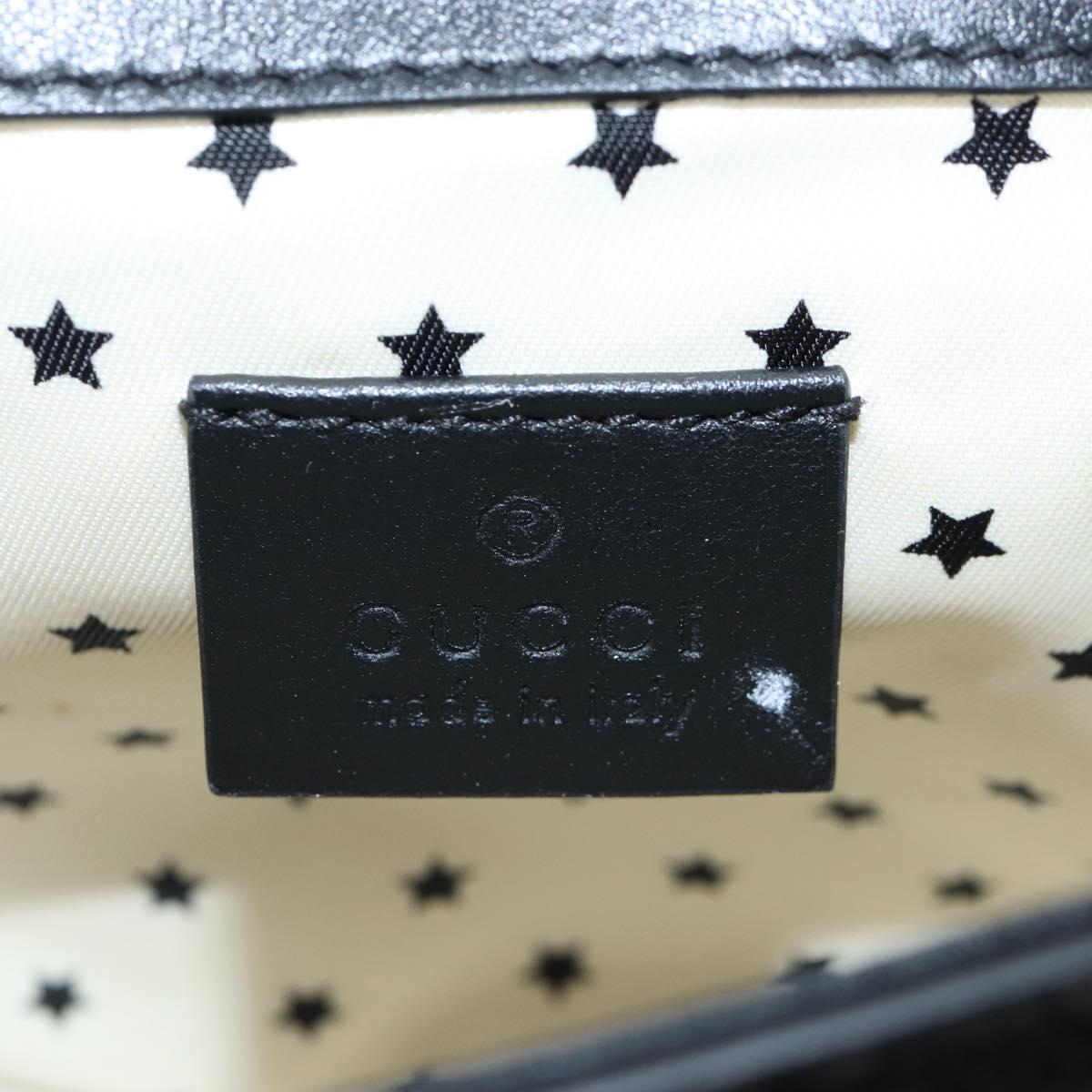 GUCCI Waist Bag Leather Gold Silver 605112 Auth 213357M