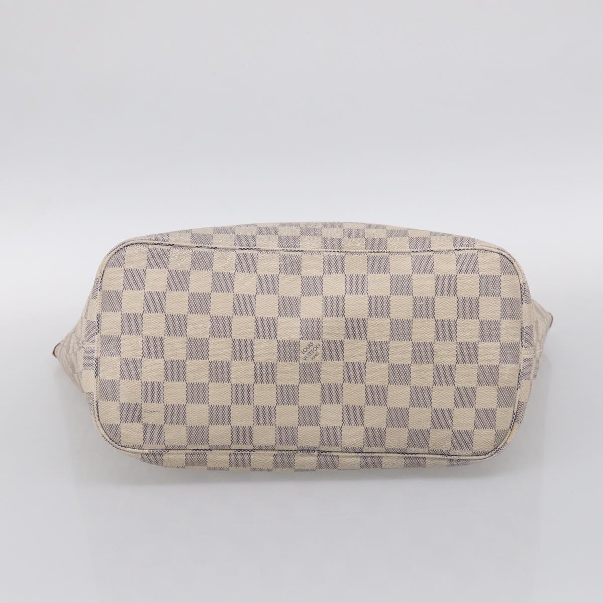 LOUIS VUITTON Damier Azur Neverfull MM Tote Bag N41605 LV Auth 213359