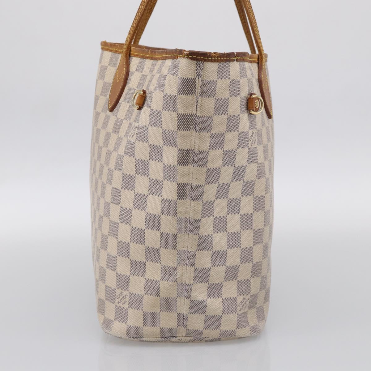 LOUIS VUITTON Damier Azur Neverfull MM Tote Bag N41605 LV Auth 213359