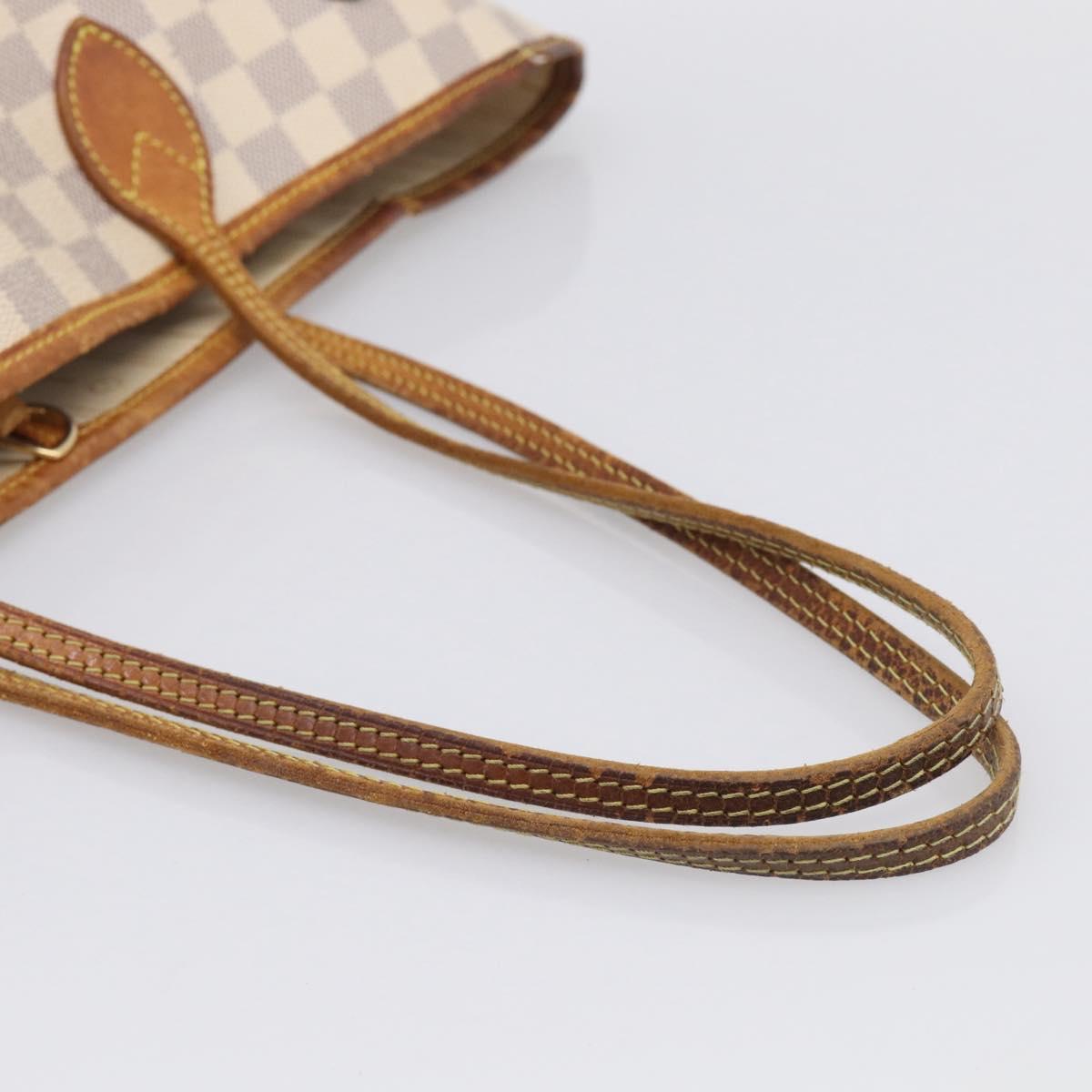 LOUIS VUITTON Damier Azur Neverfull MM Tote Bag N41605 LV Auth 213359