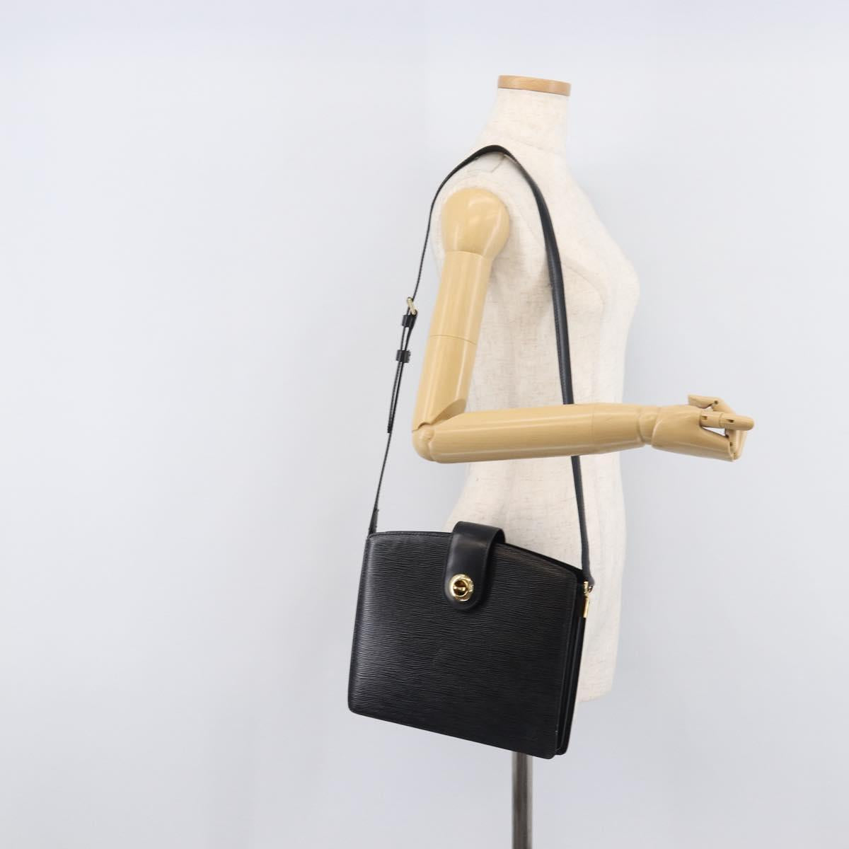 LOUIS VUITTON Epi Capuchin Shoulder Bag Black M52342 LV Auth 213361A
