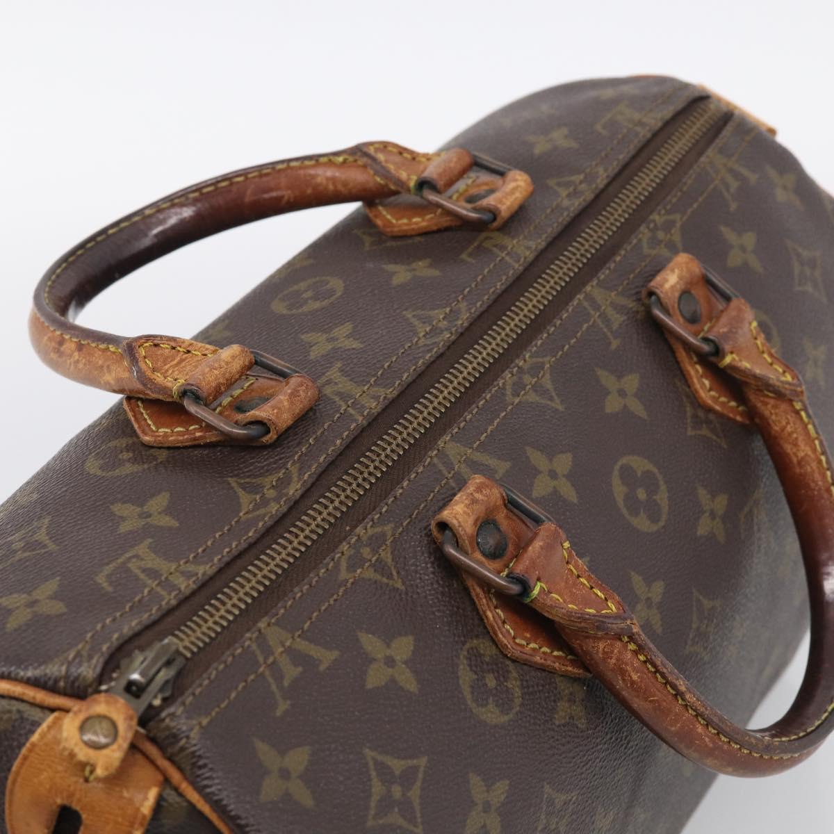LOUIS VUITTON Monogram Speedy 30 Hand Bag M41526 LV Auth 213372