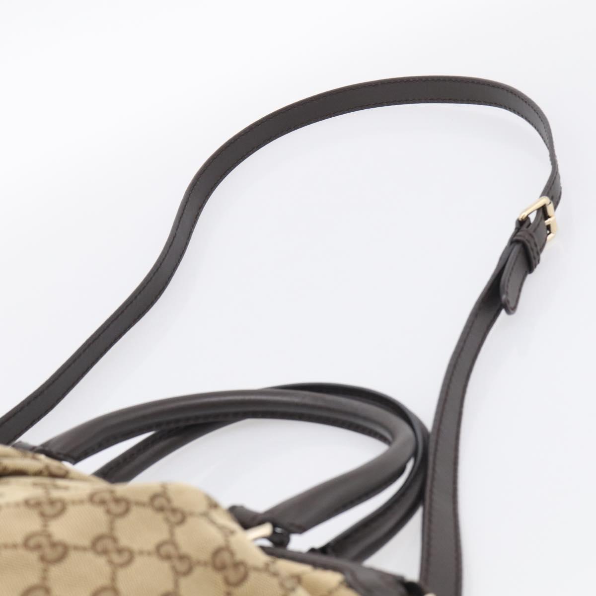 GUCCI GG Canvas Sukey Hand Bag 2way Beige Gold 247902 Auth 213375A