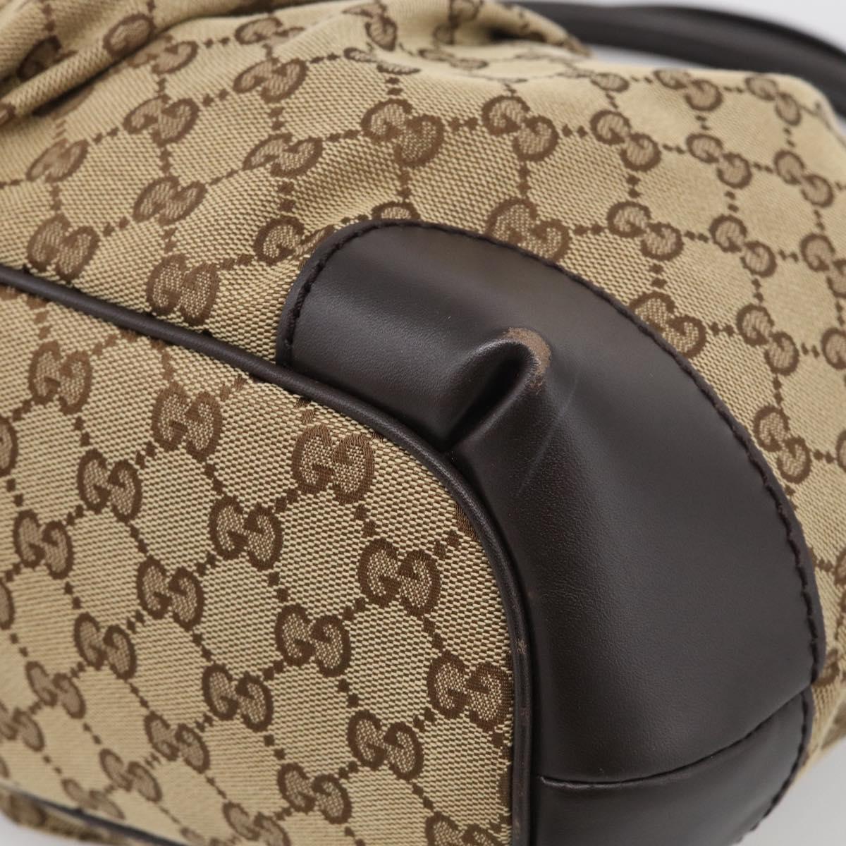 GUCCI GG Canvas Sukey Hand Bag 2way Beige Gold 247902 Auth 213375A