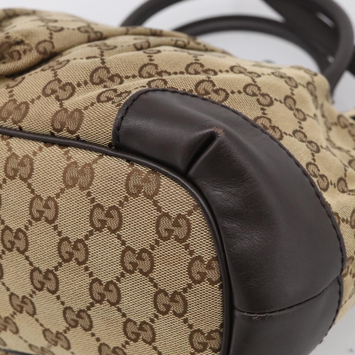 GUCCI GG Canvas Sukey Hand Bag 2way Beige Gold 247902 Auth 213375A